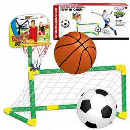 WOOPIE Zestaw 2w1 Koszykówka Bramka do Piłki Nożnej+