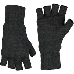 Mil-Tec Fingerless Gloves (czarne) (Thinsulate)