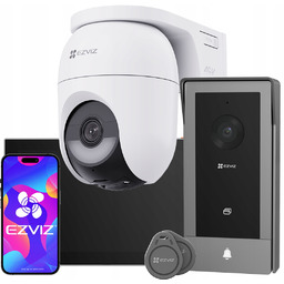 Zestaw Wideodomofon CP5 Wifi Ezviz 2-ŻYŁOWY Czytnik Breloki