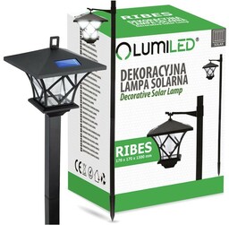 Lampa ogrodowa solarna wbijana 3000K RIBES 150cm