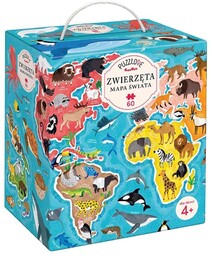 Czuczu Puzzlove CzuCzu Zwierzęta Mapa Świata 60el.