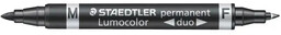 Pisak dwustronny Lumocolor M wodoodporny czarny - Staedtler