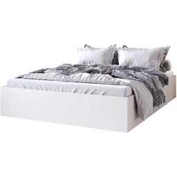 Edinos Premium Białe łóżko dwuosobowe z materacem 160x200