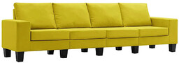 Elior Ponadczasowa 4-osobowa żółta sofa - Lurra 4Q