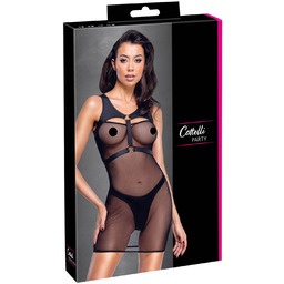 Cottelli - przezroczysty zestaw imprezowy (czarny) - L