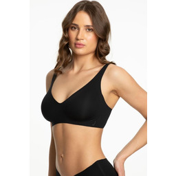 Biustonosz bezszwowy elastyczny żelowe strefy 3D czarny Jelly