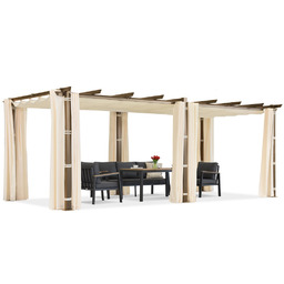 Pergola tarasowa Barbados 3x6 m z zasłonami Garden
