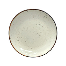KERA CERAMIKA Talerz deserowy Still Rustic krem 19