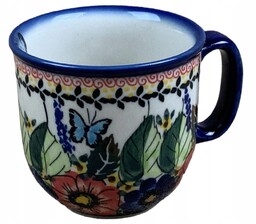 Kubek 250ml Viking D-3011 Kwiaty Ceramika Bolesławiec