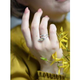 Pierścionek - Satynowa lilia