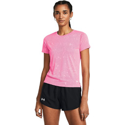 Under Armour UA Launch Splatter SS, Fluo Pink/Odblaskowy,