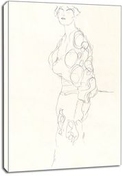 Standing Woman, Gustav Klimt - obraz na płótnie