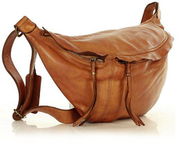 Uniwersalna torebka nerka półksiężyc crossbody runway - skóra