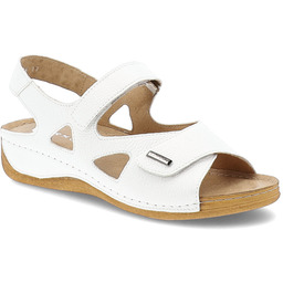 Armodo Białe Sandały Skórzane Obuwie Damskie