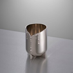 Świecznik pojedynczy Vessel Stalowy Srebrny