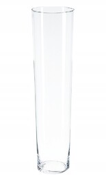 Szklany wazon stożkowy 70 cm Do salonu
