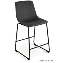 Krzesło barowe / hoker cube czarny / ciemny