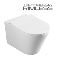 MUSZLA WC RIMLESS + DESKA DUROPLAST WOLNOOPADAJĄCA SLIM
