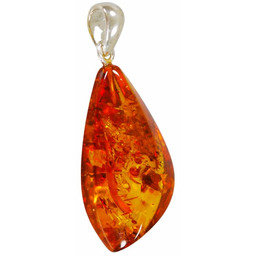 Wisior z koniakowego bursztynu