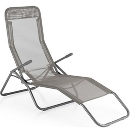 ROYOKAMP Leżak ogrodowy Lazzy Szary Zyskaj