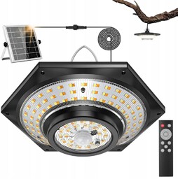 Lampa Solarna Żyrandol Led Wisząca Ogrodowa Zewnętrzna Panel