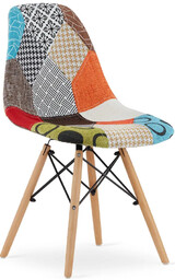 Elior Tapicerowane nowoczesne krzesło kuchenne patchwork - Romero