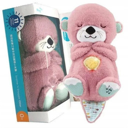 MASKOTKA Wydra Oddychająca PRZYTULANKA SZUMIĄCA USPOKAJACZ MIŚ 32cm