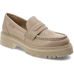 Beżowe Półbuty Nessi Wygodne Obuwie Damskie