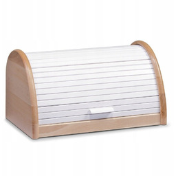 Chlebak Drewniany bukowy biały 39x25 Zeller przechowywanie chleba