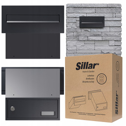 Skrzynka na listy antracytowa pocztowa przelotowa do wmurowania