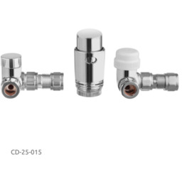 KOMPLET-ZAWÓR TERMOSTATYCZNY OSIOWY, CHROM