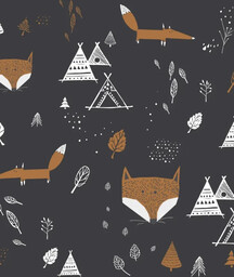 Tapeta Fox Adventure Black Wallcolors