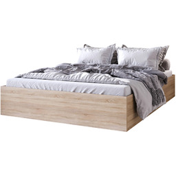 Edinos Premium Proste łóżko z pojemnikiem dąb sonoma
