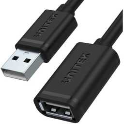 Unitek Y-C447GBK przedłużacz USB 2.0 AM-AF 0,5m Czarny