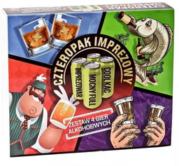 Czteropak imprezowy - zestaw 4 gier alkoholowych -