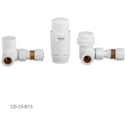 KOMPLET-ZAWÓR TERMOSTATYCZNY OSIOWY,BIAŁY