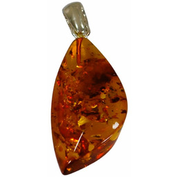 Wisior z koniakowego bursztynu