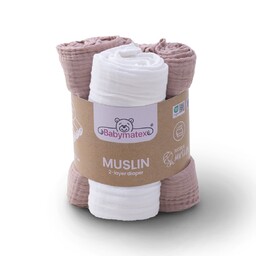 Babymatex Pielucha muślinowa Muslin 3 szt 70x80 biała