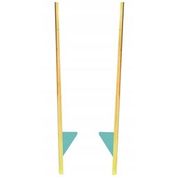 Szczudła drewniane cyrkowe małe pastelowe Miętowe 140 cm