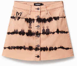 Dżinsowa spódnica mini tie-dye