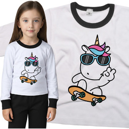 Piżama dziecięca Jednorożec Unicorn Na Deskorolce 110/116