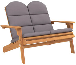 Elior Drewniana ławka ogrodowa w stylu adirondack szary