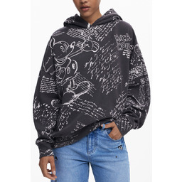 CZARNA BLUZA DAMSKA Z ROZPINANYM NA ZAMEK DESIGUAL