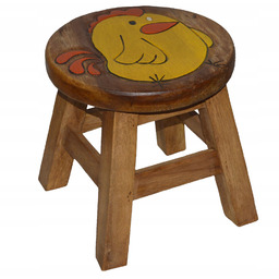 Drewniay Taboret stołek dla dziecka drewno akacjowe tekowe