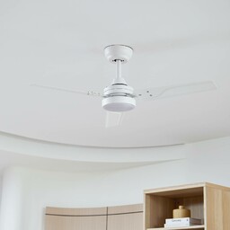 Wentylator sufitowy LED Aerallo, biały, CCT, cichy Aerallo