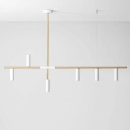 Wisząca lampa TREVO 1097K40 Aldex metalowe tuby mosiądz