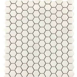 Mozaika gresowa SMALL HEXAGONES white mat 26,1x30,6 gat.