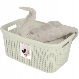 Pojemnik na bieliznę Curver Natural Style 45L kremowy