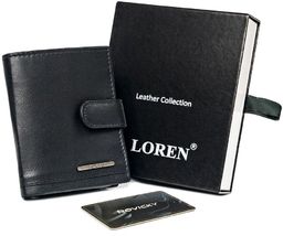 Etui na karty banknotówka czarna Loren GRM-70-05 BLACK