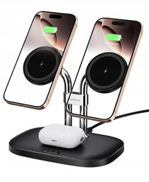 Swanscout Indukcyjna Stacja Ładowania iPhone AirPods MagSafe Podwójna
